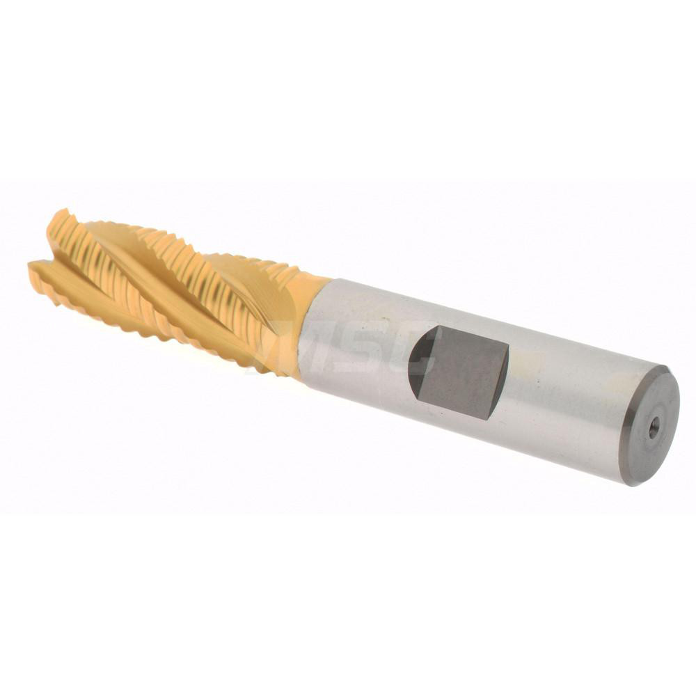 Hertel Roughing End Mill 5/8" Dia, 4 Flutes, Single End, Cobalt