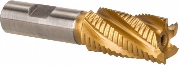 Hertel 6822043 Square End Mill: 1 Dia, 1-7/8 LOC, 3/4 Shank Dia, 4-1/8 OAL, 5 Flutes, Cobalt Image