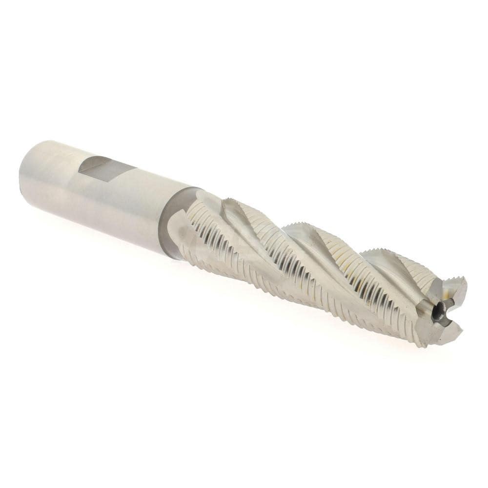 Roughing End Mill: 5/8" Dia, 4 Flutes, Single End, Cobalt