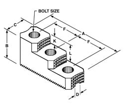 Lathe Chuck Accessories; Accessory Type: Jaw Nut ; Product Compatibility: 10 to 12 in Chucks ; Chuck Diameter Compatibility (Decimal Inch): 10.0000 to 12.0000 ; Thread Size: 1/2-13 ; Screw Size (Inch): 1/2 ; Product Length (Inch): 2-7/16