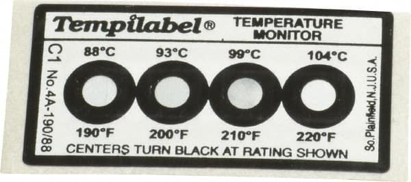 Tempil 26703 88/93/99/104°C Temp Indicating Label 