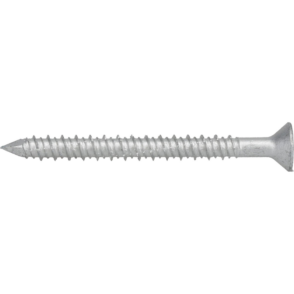Concrete & Masonry Screw: 1/4" Dia, 2-3/4" OAL - Stainless Steel, Phillips Drive, Climashield Finish, ICC-ES ESR -2202