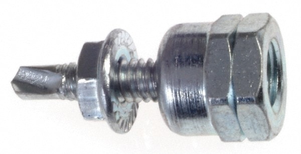 3/8" Zinc-Plated Steel Vertical (End Drilled) Mount Threaded Rod Anchor