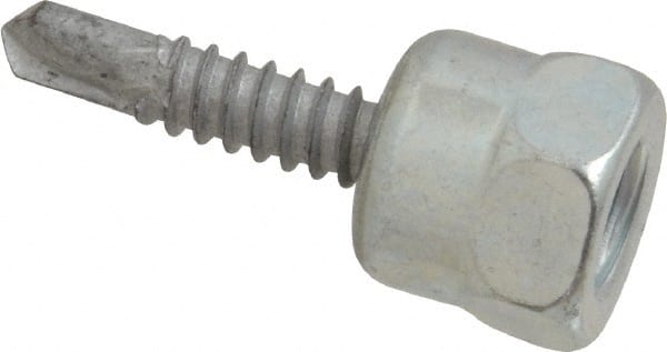 3/8" Zinc-Plated Steel Vertical (End Drilled) Mount Threaded Rod Anchor