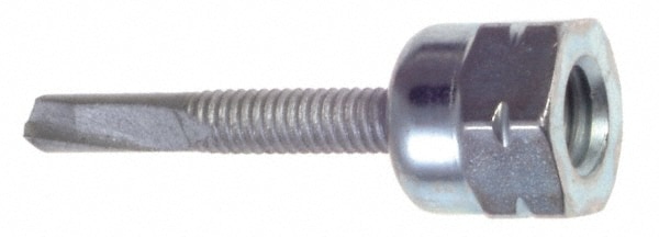 3/8" Zinc-Plated Steel Vertical (End Drilled) Mount Threaded Rod Anchor