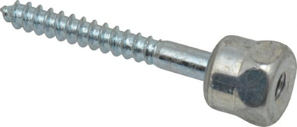 1/4" Zinc-Plated Steel Vertical (End Drilled) Mount Threaded Rod Anchor