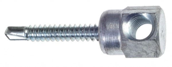 3/8" Zinc-Plated Steel Horizontal (Cross Drilled) Mount Threaded Rod Anchor