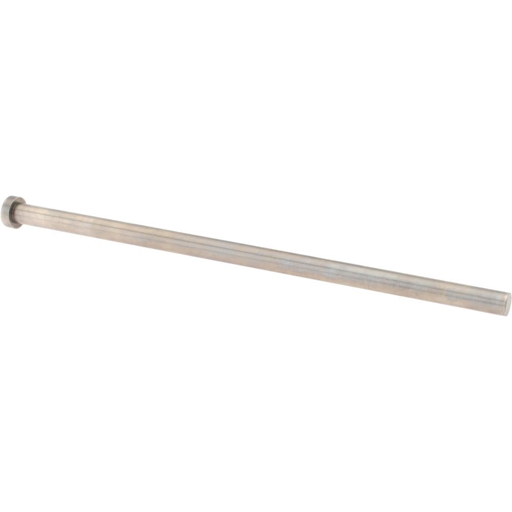 Straight Ejector Pin: 10.2 mm Pin Dia, 250 mm OAL, Steel