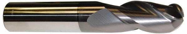 ProMax 113-04014 Ball End Mill: 0.625" Dia, 1.25" LOC, 3 Flute, Solid Carbide Image