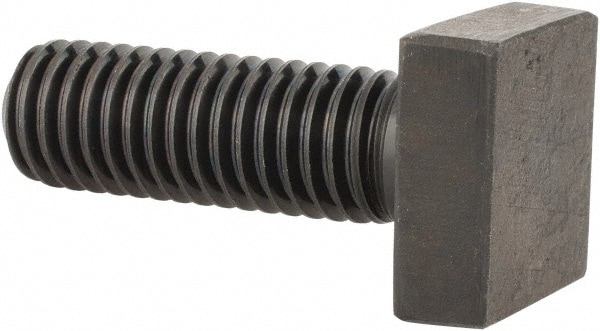 1/2-13 Thread, 1-1/4" Thread Length, 1-1/2" Length Under Head, Steel T Bolt