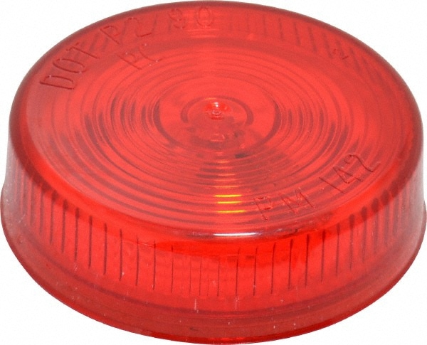 2-1/2" Diam, Red Lens & Reflector