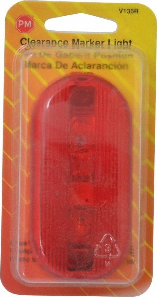 4-1/8" Long x 2" Wide, Red Lens & Reflector