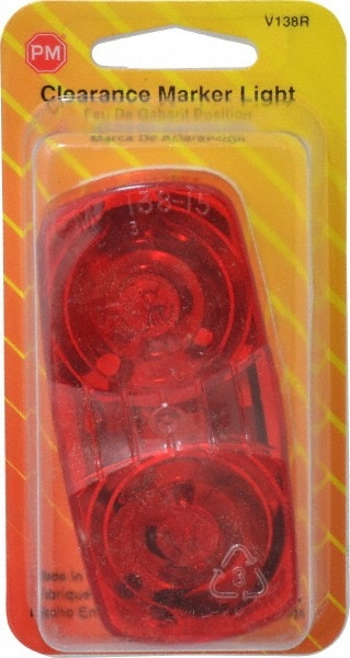 4" Long x 2" Wide, Red Lens & Reflector