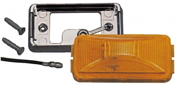2-1/2" Long x 1-1/4" Wide, Amber Lens & Reflector