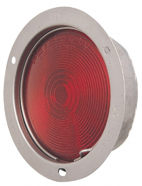 4-1/2" Diam, Red Lens & Reflector