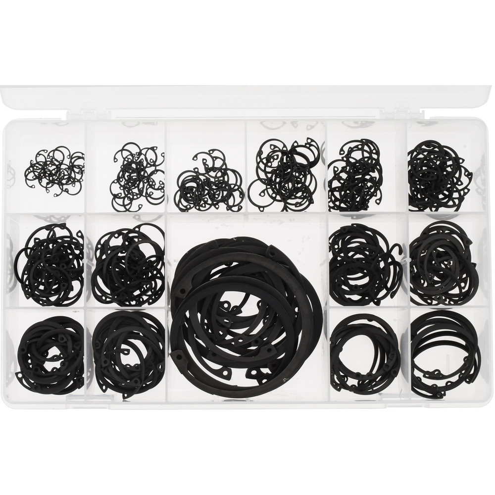 337 Piece, 3/8 to 3", SpRing Assortment Steel, Snap Internal Retaining Ring Assortment