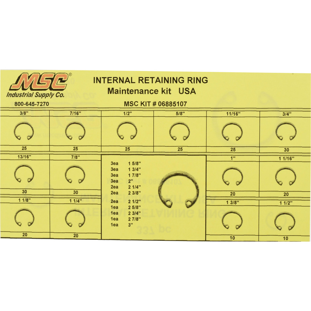 Made in USA - 337 Piece, 3/8 to 3", SpRing Assortment Steel, Snap ...