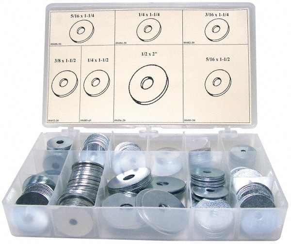 Value Collection NFC-KIT236 255 Piece, 5/16 to 1/2" Screw, Steel Fender Washer Assortment Image