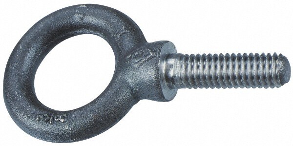 Fixed Lifting Eye Bolt: With Shoulder, 4,300 lb Capacity, 5/8 Thread, Grade 8620 Alloy Steel