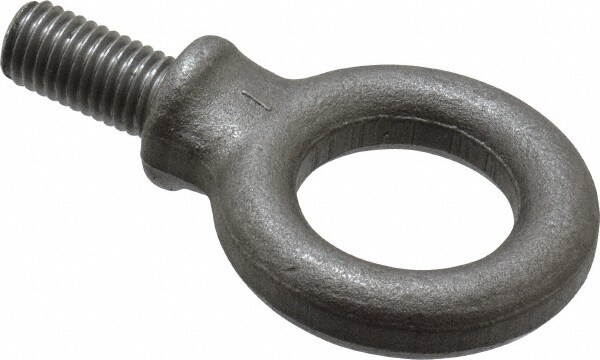Fixed Lifting Eye Bolt: With Shoulder, 3.52 lb Capacity, M14 x 2.00 Thread, Grade 1030 Steel
