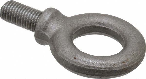 Fixed Lifting Eye Bolt: With Shoulder, 3.52 lb Capacity, M16 x 2.00 Thread, Grade 1030 Steel