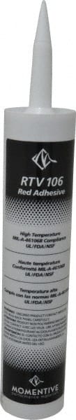 Momentive Performance Materials RTV106 12C Joint Sealant: 10 oz Cartridge, Red, RTV Silicone 