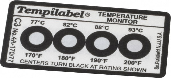 Tempil 26702 77/82/88/93°C Temp Indicating Label Image