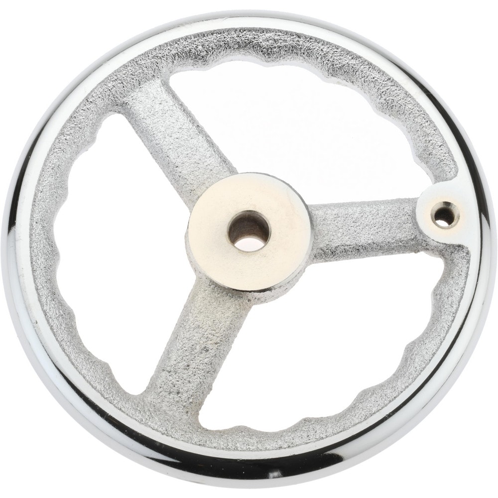 Gibraltar FCIHW-8-STR-G Spoked Straight Handwheel: Chrome-Plated Image