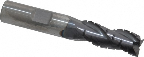 ProMax 117-03214 Corner Radius End Mill: 1/2" Dia, 1-1/4" LOC, 0.02" Radius, 3 Flutes, Solid Carbide 