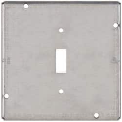 Cooper Crouse-Hinds TP720 Square Surface Electrical Box Cover: Steel 