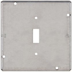 Cooper Crouse-Hinds TP720 Square Surface Electrical Box Cover: Steel 