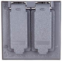 Cooper Crouse-Hinds TP7228 Weather Proof Electrical Box Cover: Aluminum 