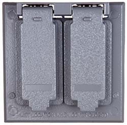 Cooper Crouse-Hinds TP7228 Weather Proof Electrical Box Cover: Aluminum Image