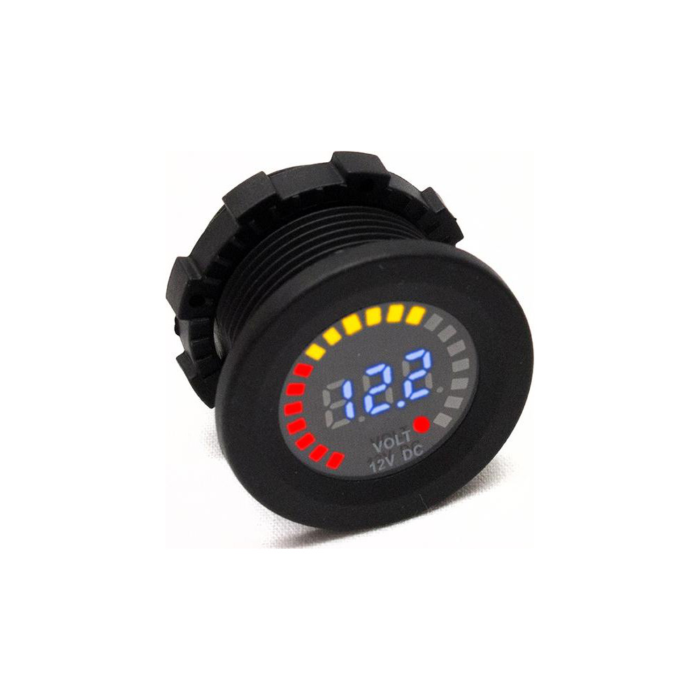 Race Sport Voltmètre Blanc 52mm - Mesure Précise 12V Pour Voiture