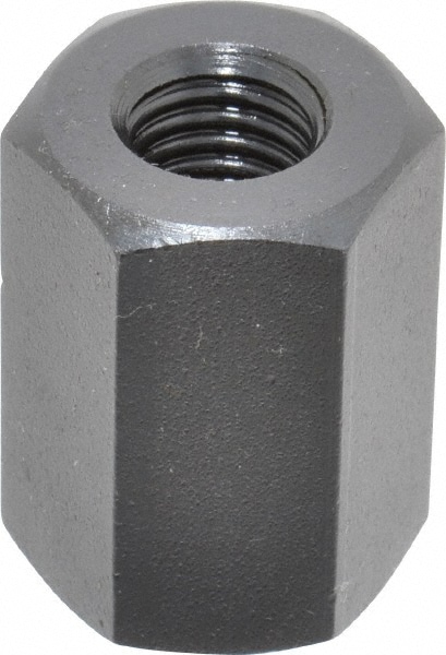 M12x1.75 Metric Coarse, 32mm OAL Steel Standard Coupling Nut