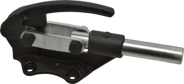 De-Sta-Co 650 Standard Straight Line Action Clamp: 16,000 lb Load Capacity, 3" Plunger Travel, Flanged Base, Carbon Steel 