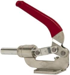 De-Sta-Co 610 Standard Straight Line Action Clamp: 800 lb Load Capacity, 1.63" Plunger Travel, Flanged Base, Carbon Steel 