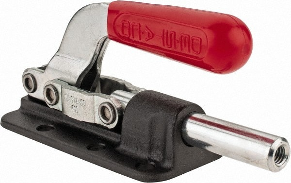 De-Sta-Co 630 Standard Straight Line Action Clamp: 2,500 lb Load Capacity, 2" Plunger Travel, Flanged Base, Carbon Steel 