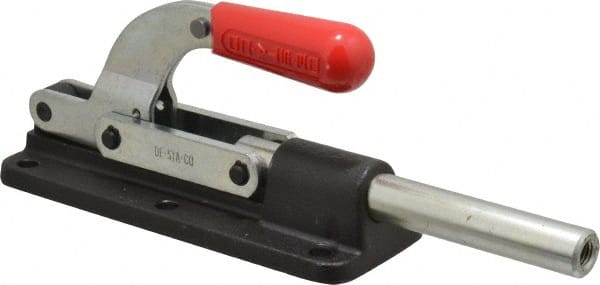 De-Sta-Co 640 Standard Straight Line Action Clamp: 7,500 lb Load Capacity, 4" Plunger Travel, Flanged Base, Carbon Steel 