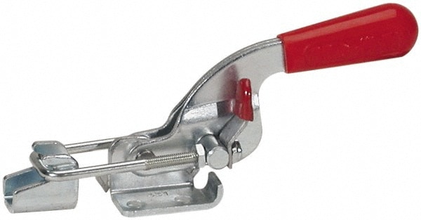 Pull-Action Latch Clamp: Horizontal, 360 lb, U-Hook, Flanged Base