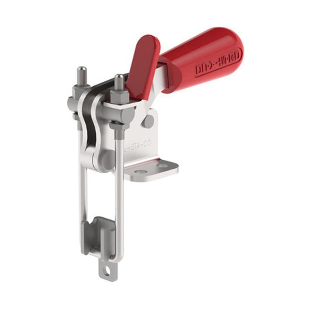 Pull-Action Latch Clamp: Vertical, 1,000 lb, U-Hook, Flanged Base