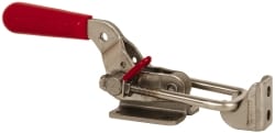 Pull-Action Latch Clamp: Horizontal, 2,000 lb, U-Hook, Flanged Base