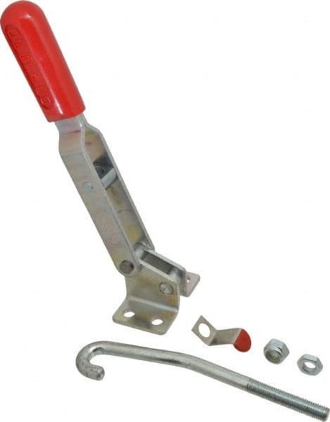 De-Sta-Co 381 Pull-Action Latch Clamp: Horizontal, 1,000 lb, J-Hook, Flanged Base 