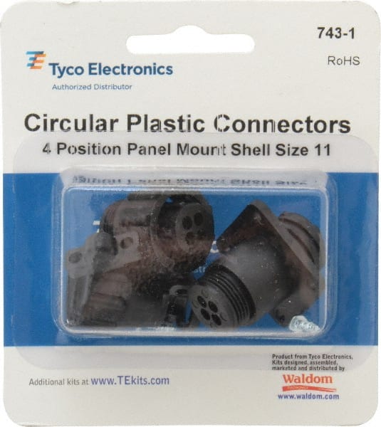 Tyco/Amp 743-1 Panel Mount Plug and Receptacle Kit 
