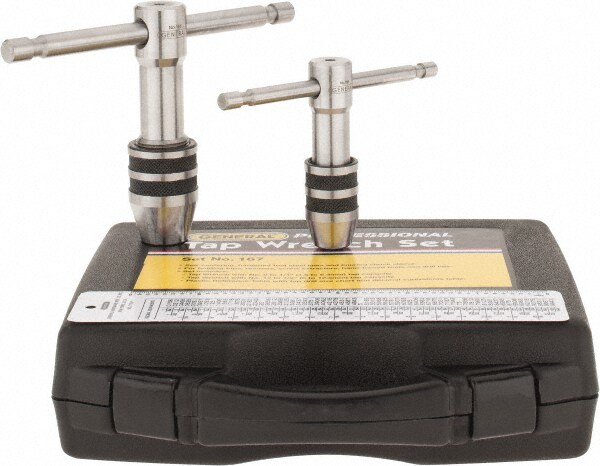 #0 to 1/2" Tap Compatibility, T-Handle, Tap Wrench Set