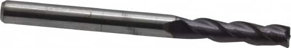 ProMax 106-00814 Corner Radius End Mill: 1/8" Dia, 1/2" LOC, 0.01" Radius, 3 Flutes, Solid Carbide 