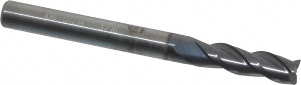 ProMax 106-01214 Corner Radius End Mill: 3/16" Dia, 5/8" LOC, 0.01" Radius, 3 Flutes, Solid Carbide Image