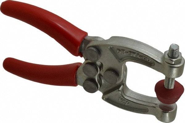 889.64 N Load Capacity, 1.08" Throat Depth, 4.63" OAL, Carbon Steel, C Style Plier Clamp