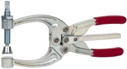 3113.76 N Load Capacity, 2.72" Throat Depth, 8.51" OAL, Carbon Steel, C Style Plier Clamp