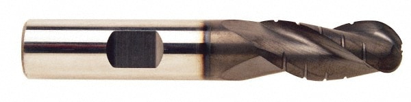 ProMax 122-04814 Ball End Mill: 0.75" Dia, 1.625" LOC, 3 Flute, Solid Carbide Image